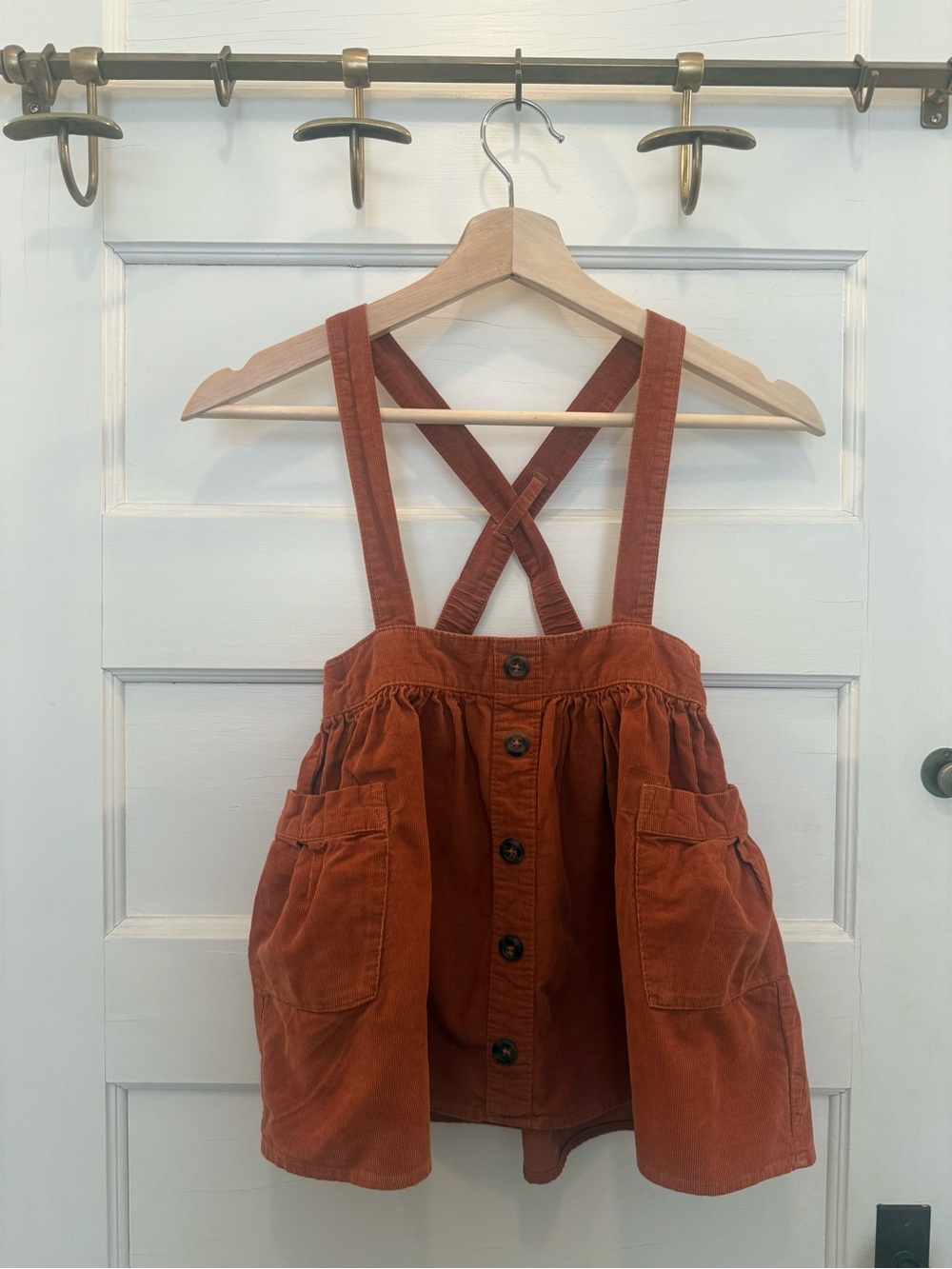 Cat & Jack Rust Orange Suspender Skirt for Girls